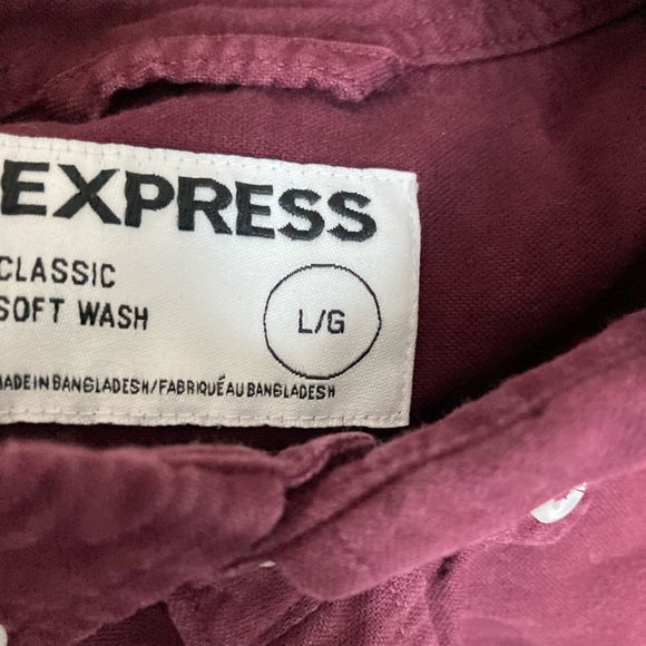Express Men’s maroon button down - Picture 3 of 6